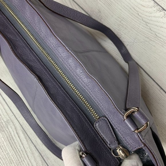 COACH Park Carrie Purple Pebbled Leather Tote Bag, Large  Coach Park Leather Carrie Tote Bag Purse Fig Purple K1320-F23284 Authentic
